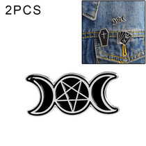 2 PCS Brooch Dark Series Punk Black Retro Brooch Pin(XZ1088)