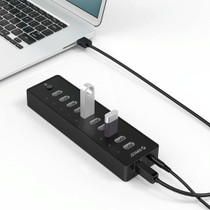 ORICO P10-U2 10 Ports USB 2.0 HUB with LED Power Indicator & 1m USB Cable(Black)