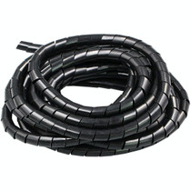 18m PE Spiral Pipes Wire Winding Organizer Tidy Tube, Nominal Diameter: 4mm(Black)