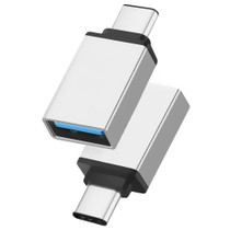 Aluminum Alloy USB-C / Type-C 3.1 Male to USB 3.0 Female Data / Charger Adapter(Silver)