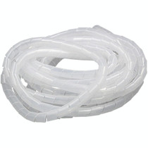 7m PE Spiral Pipes Wire Winding Organizer Tidy Tube, Nominal Diameter: 12mm(White)