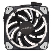 Color LED 12cm 3pin Computer Components Chassis Fan Computer Host Cooling Fan Silent Fan Cooling, with Power Connection Cable & White Light(White)