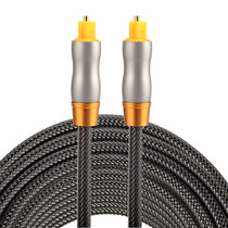 5m OD6.0mm Gold Plated Metal Head Woven Line Toslink Male to Male Digital Optical Audio Cable