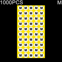 1000 PCS Round Shape Size Sticker Clothes Size Label, Size: M