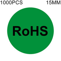 1000 PCS Round Shape Self-adhesive RoHS Sticker RoHS Label, Diameter: 15mm