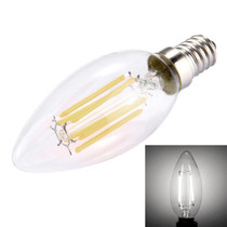 C35 E14 6W Dimmable LED Filament Light Bulb, 6 LEDs 450 LM Retro Energy Saving Light for Halls, AC 220V