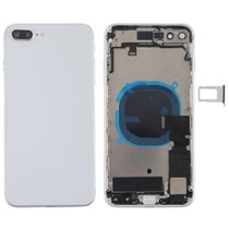 Battery Back Cover Assembly with Side Keys & Vibrator & Speaker Ringer Buzzer & Power Button + Volume Button Flex Cable & Card Tray for iPhone 8 Plus(Silver)