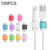 100 PCS Headphone Wire Data Cable Protection Cover Winder Cord Wrap Organizer, Random Color Delivery