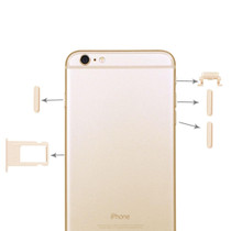 4 in 1 for iPhone 6 Plus (Card Tray + Volume Control Key + Power Button + Mute Switch Vibrator Key)(Gold)