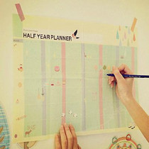 Half Year Planner Table Paper, Size: 50cm x 32cm