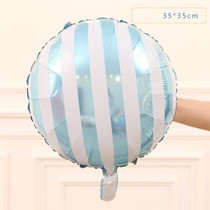 4 PCS Doughnut Candy Ice Cream Shaped Foil Balloons Happy Birthday Decorations Big Inflatable Helium(Blue balloon)