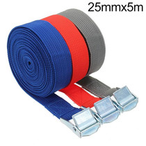 Car Tension Rope Luggage Strap Belt Auto Car Boat Fixed Strap with Alloy Buckle,Random Color Delivery, Size: 25mm x 5m