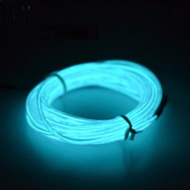 Flexible LED Light EL Wire String Strip Rope Glow Decor Neon Lamp USB Controlle 3M Energy Saving Mask Glasses Glow Line F277(Ice Blue Light)