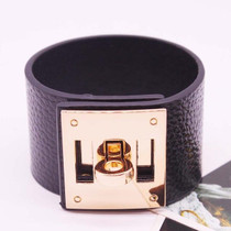 3pcs Punk Wide Leather Bracelets Bangles for Women Cuff Bracelet 2