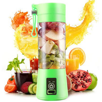 USB Rechargeable Electric Automatic Vegetable Fruit Citrus Orange Juice Maker Cup Mixer Bottle (380ML 2 Blender)