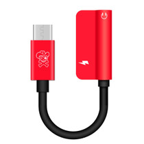 ENKAY Hat-ptince Type-C to Type-C&3.5mm Jack Charge Audio Adapter Cable, For Galaxy, HTC, Google, LG, Sony, Huawei, Xiaomi, Lenovo and Other Android Phone(Red)