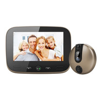 M100 4.3 inch Display Screen 2.0MP Security Camera Video Smart Doorbell, Support TF Card (32GB Max) & Night Vision & Motion Detection (Champagne Gold)