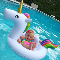 Children Summer Water Fun Inflatable Unicorn Shaped Pool Ride-on Swimming Ring Floats, Size: 170*120cm(White)