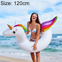 Summer Inflatable Unicorn Shaped Float Pool Lounge Swimming Ring Floating Bed Raft, Size: 120cm