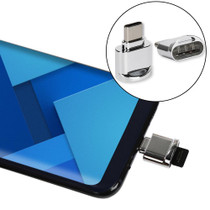 TF Card to USB-C / Type-C Male Aluminum Alloy OTG Adapter with Keychain(Silver)