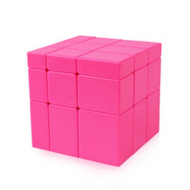 Zhisheng Ice Unicorn 3rd-Order Brushed Mirror Brain Speed Puzzle Magic Cube(Pink)