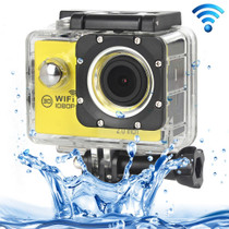 H16 1080P Portable WiFi Waterproof Sport Camera, 2.0 inch Screen,  Generalplus 4248, 170 A+ Degrees Wide Angle Lens, Support TF Card(Yellow)