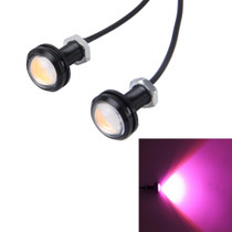 2 PCS 3W  Waterproof Eagle Eye light LED Light for Vehicles, Cable Length: 60cm(Pink Light)