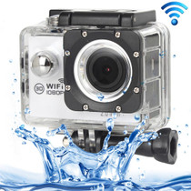 H16 1080P Portable WiFi Waterproof Sport Camera, 2.0 inch Screen,  Generalplus 4248, 170 A+ Degrees Wide Angle Lens, Support TF Card(White)