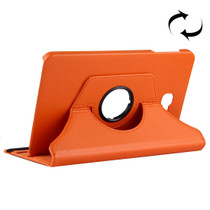 For Galaxy Tab A 10.1 / T580 Litchi Texture Horizontal Flip 360 Degrees Rotation Leather Case with Holder(Orange)