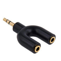 3.5mm Stereo Male to Dual 3.5mm Stereo Female Splitter Adapter(Black)