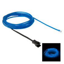 EL Cold Blue Light Waterproof Round Flexible Car Strip Light with Driver for Car Decoration, Length: 2m(Blue)