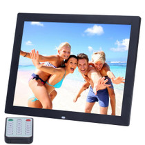 15 inch HD LED Screen Digital Photo Frame with Holder & Remote Control, Allwinner, Alarm Clock / MP3 / MP4 / Movie Player(Black)