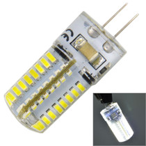 G4 4W 200LM  Silicone Corn Light Bulb, 64 LED SMD 3014, White Light, AC 220V