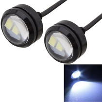 2 PCS  22.5mm 1.5W 150LM White Light 3 LED SMD 5630 Spotlight Eagle Eye Light Daytime Running Light for Vehicles