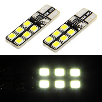 1 Pair T10 White 12 LED 2835 SMD CANBUS Car Signal Light Bulb