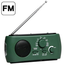 Dynamo / Solar Powered AM / FM Radio with Flashlight (RD332)(Green)