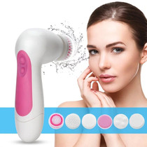 6 in 1 Waterproof Facial Cleansing Instrument (Size: 130 x 85 x 40mm)(Magenta)