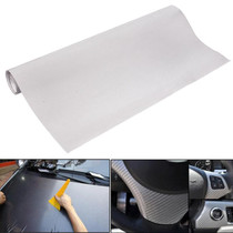 Protective Decoration Car 3D Carbon Fiber PVC Sticker, Size: 152cm(L) x 50cm(W), Silver(Silver)