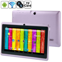 7.0 inch Tablet PC, 512MB+4GB, Android 4.2.2, 360 Degrees Menu Rotation, Allwinner A33 Quad-core, Bluetooth, WiFi(Purple)
