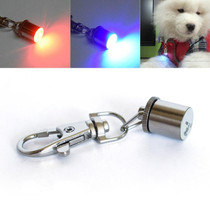 New Style Cylinder Shaped Pet Dog Two Colors Blinking Pendant Hanging Ornament(Grey)