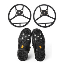 Round Shape Magic Spike Anti-slip Soles Crampon (2 pcs in one packaging,the price is for 2 pcs )(Black)