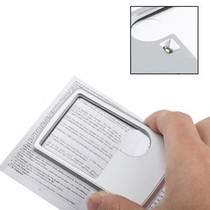 1 LED Illuminated Credit Card Design 6X / 3X Jewelry Magnifier(Silver)