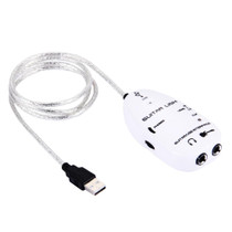 USB Interface Guitar Link Cable PC / MAC Recording(White)