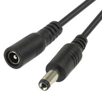 5.5 x 2.1mm DC Power Female Barrel to Male Barrel Connector Cable for LED Light Controller, Length: 3m(Black)
