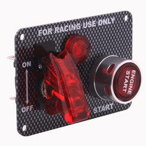 Carbon Fiber Flip-up Start Ignition Switch Panel and Accessories for Racing Sport (DC 12V)