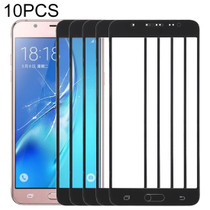 For Samsung Galaxy J5 (2016) / J510FN / J510F / J510G / J510Y / J510M 10pcs Front Screen Outer Glass Lens (Black)