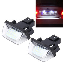 2 PCS License Plate Light with 24 SMD-3528 Lamps for Peugeot Citroen(White Light)