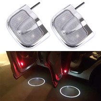 2 PCS LED Car Door Welcome Logo Car Brand Shadow Light Laser Projector Lamp for PEUGEOT(Silver)