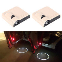 2 PCS LED Ghost Shadow Light, Car Door LED Laser Welcome Decorative Light, Display Logo for Volkswagen Car Brand(Khaki)