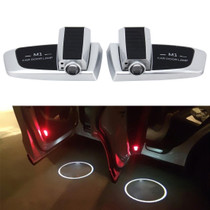 2 PCS Intelligent Induction HD Projection Car Door Welcome Lamp Display Logo for Ford(Silver)